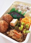 毎日男弁当\u2042南瓜コロッケと鮭西京焼き弁当 by きょんまむ
